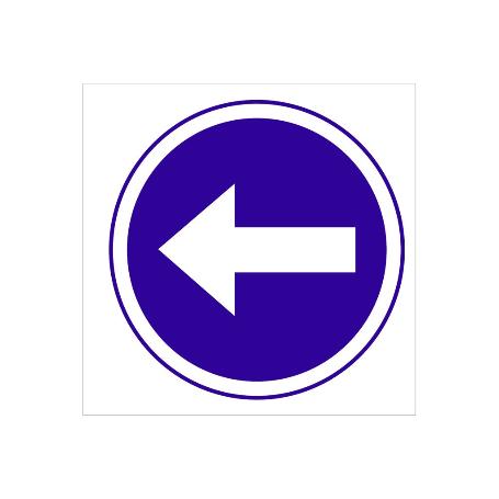 SEÑAL POLIESTIRENO 297X297MM. OBLIGATORIO IZQUIERDA