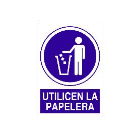 SEÑAL POLIESTIRENO 297X210MM. UTILICEN LA PAPELERA