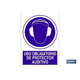 SEÑAL POLIESTIRENO 420X297MM USO OBLIGATORIO DE PROTECTOR AUDITIVO