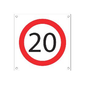 SEÑAL POLIPROPILENO CELULAR 600X600MM OB07 VEL MAX 20KMH