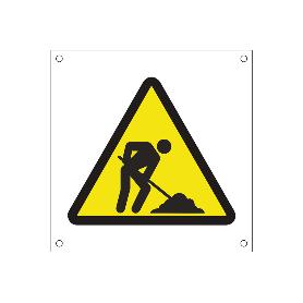 SEÑAL POLIPROPILENO CELULAR 600X600MM OB10 OBRAS