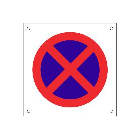 SEÑAL POLIPROPILENO CELULAR 600X600MM OB12 PROHIBIDO PARAR/APARCAR