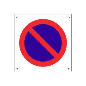 SEÑAL POLIPROPILENO CELULAR 600X600MM OB13 PROHIBIDO APARCAR