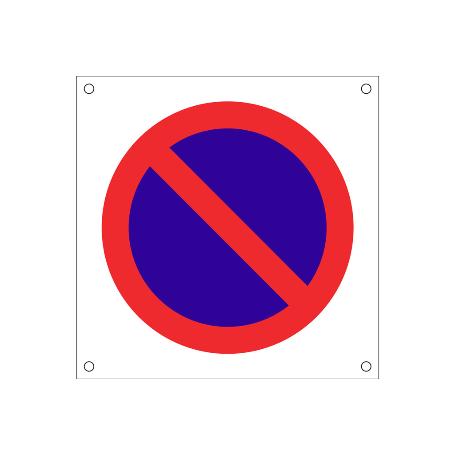 SEÑAL POLIPROPILENO CELULAR 600X600MM OB13 PROHIBIDO APARCAR