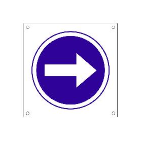 SEÑAL POLIPROPILENO CELULAR 600X600MM OB14 DIRECCIÓN OBLIGATORIA