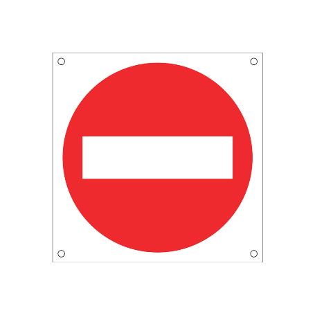 SEÑAL POLIPROPILENO CELULAR 600X600MM OB18 PROHIBIDO