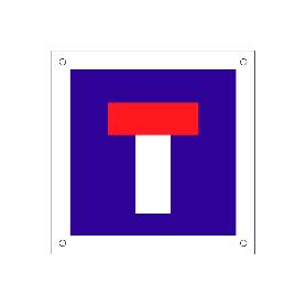 SEÑAL POLIPROPILENO CELULAR 600X600MM OB25 PASO CORTADO