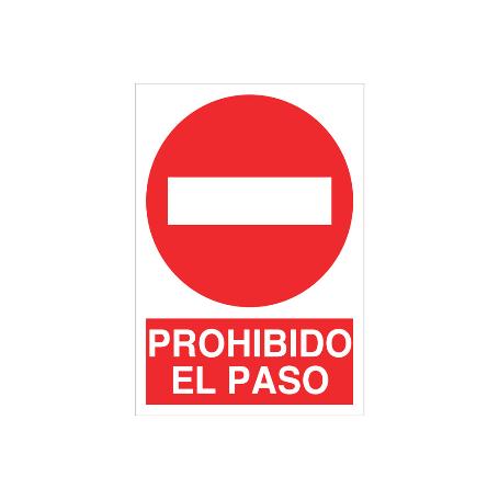 SEÑAL POLIESTIRENO 420X297MM. PROHIBIDO EL PASO