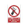 SEÑAL POLIESTIRENO 210X148MM. PROHIBIDO EL USO DE TELÉFONOS MÓVILES