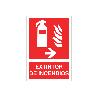 SEÑAL LUMINISCENTE 297X210MM. EXTINTOR DE INCENDIOS PICTOGRAMA + TEXTO