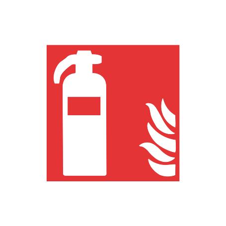 SEÑAL ADHESIVA 105X105MM. EXTINTOR DE INCENDIOS PICTOGRAMA