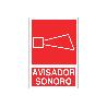 SEÑAL LUMINISCENTE 420X297MM. SEÑAL AVISADOR SONORO PICTOGRAMA + TEXTO