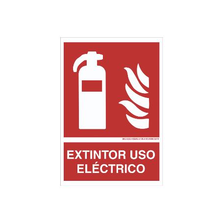 SEÑAL LUMINISCENTE 297X210MM. EXTINTOR USO ELÉCTRICO