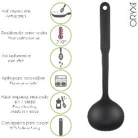 CUCHARON SERVIR COCINA NYLON BASIC 32 X 9.5 CM.