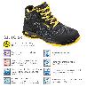 BOTA SEGURIDAD MAURER S3 MODELO AMERINA ANTIDESLIZANTE CON SUELA COMPOSITE Y RESISTENCIA A LOS HIDROCARBUROS. TALLA