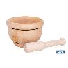 MORTERO DE MADERA CON MAZA Ø14 CM