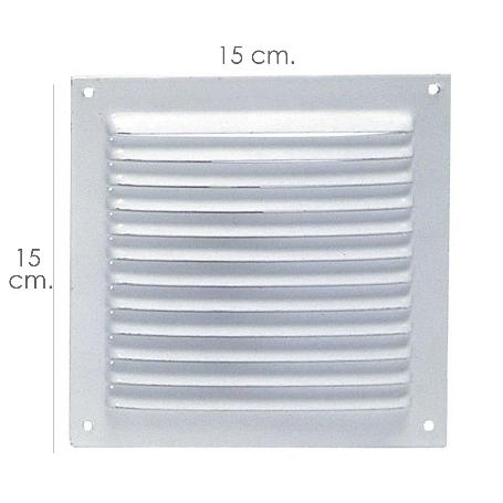 REJILLA VENTILACIÓN ATORNILLAR  15X15 CM. BLANCA LACADA