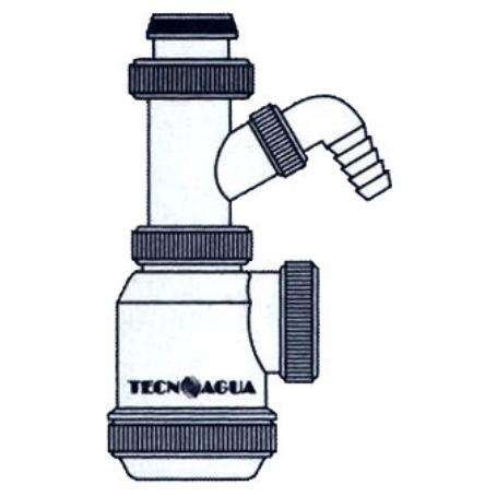 TECNO SIFON EXT.+TOMA LAVADORA S-V 1-1-2(T4T) 50051