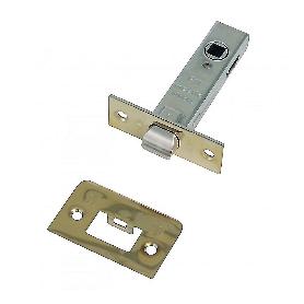 PICAPORTE TUBU C/REC Nº12/45MM. LATONADO CUADRADILLO 8MM.FRENTE 67X26 MM