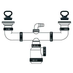 TECNO SIFON EXT.DOBL.FREG.C-V 1-1-2 (T44) 85MM 50201