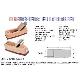 CEPILLO MADERA URKO Nº5-M 42MM. (DOBLE) 4021052