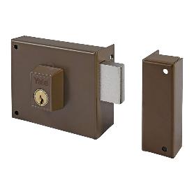 CERRADURA DE SOBREPONER DE UN PUNTO DE CIERRE 124 CON SOLO PALANCA, CILINDRO FORJADO, ENTRADA DE 60MM, CAJA DE 120M