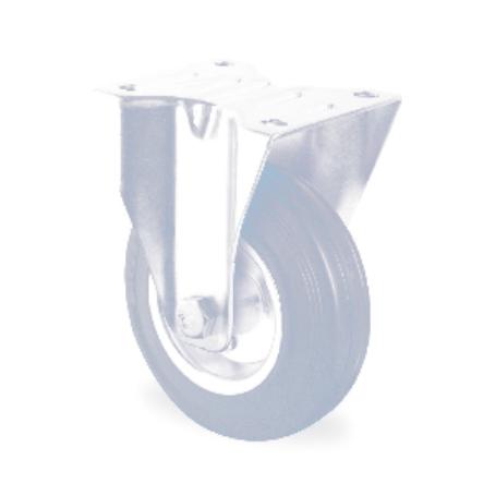 RUEDA GOMA NEGRA FIJA 100 MM. SIN FRENO 75502