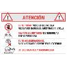 Cartel pvc atencion prevencion 70x50