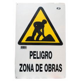 CARTEL PELIGRO ZONA EN OBRAS