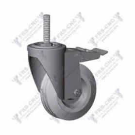 RUEDA GOMA C/ ESPARRAGO M-8 50 MM. CON FRENO 82250