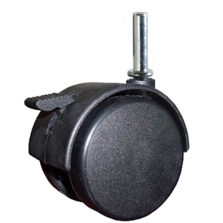 RUEDA OFICINA 40 MM. ESPIGA 8MM. CON FRENO 79209