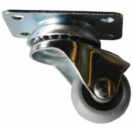 RUEDA PVC CON PLACA 25 MM. SIN FRENO 82180