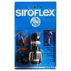 DUCHA SIROFLEX CROM.NEG.C/ROSCA Y ROT.