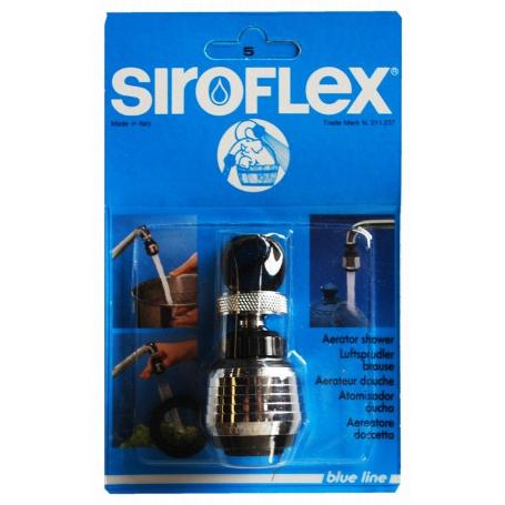 DUCHA SIROFLEX CROM.NEG.C/ROSCA Y ROT.