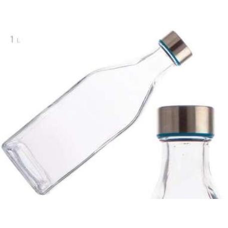 BOTELLA CUAD.1L TRANSP HABITAT