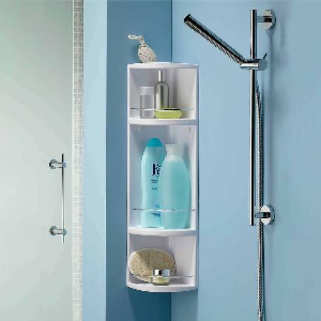 RINCONERA DE DUCHA BLANCO-CROMADO