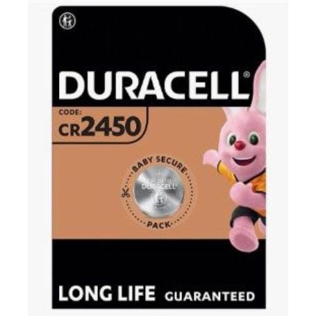 PILA BOTON CR2450 LITIO DURACELL 1UD