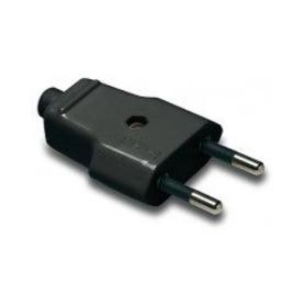 CLAVIJA RECTA EUROPEA 10 A.250V NEGRA (REF.1101-N)