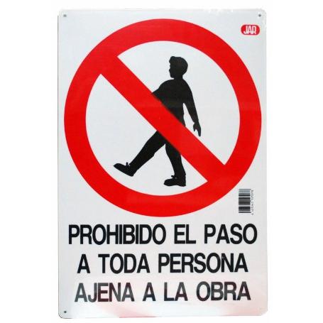 CARTEL PROHIBID.PASO PERS.OBRA