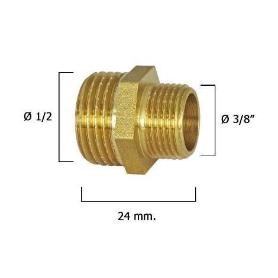 Machon m-m contra rosca3/8 1/2 eco