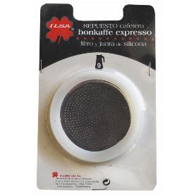 GOMA CAFETERA 2UDS.+FILTRO 4 T.INOX