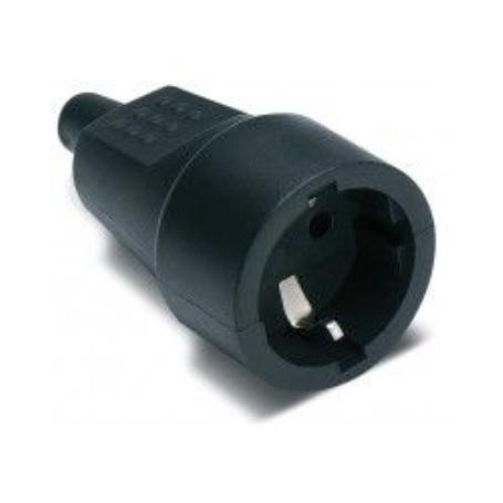 CLAVIJA GOMA HEMBRA 16A.NEGRA (REF.2104)