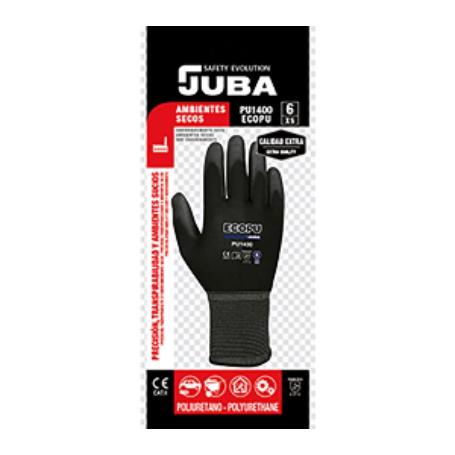 GUANTE POLIURETANO NEGRO BPU1400 T-9