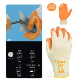 GUANTE LATEX NARANJA 251 T-9
