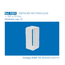 EMPALME RECTANGULAR 147X70 MM