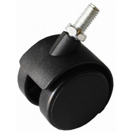 RUEDA OFICINA 40 MM. TORNILLO M-8 SIN FRENO 79206