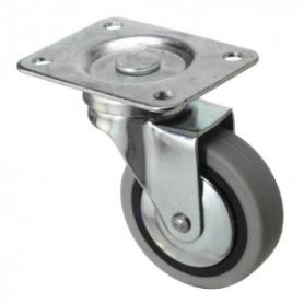 RUEDA GOMA CON PLACA 60 MM. SIN FRENO 75232