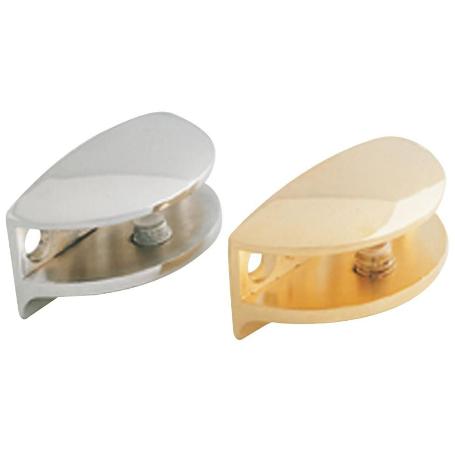 SOPORTE CRISTAL MEDIA LUNA CROMADO