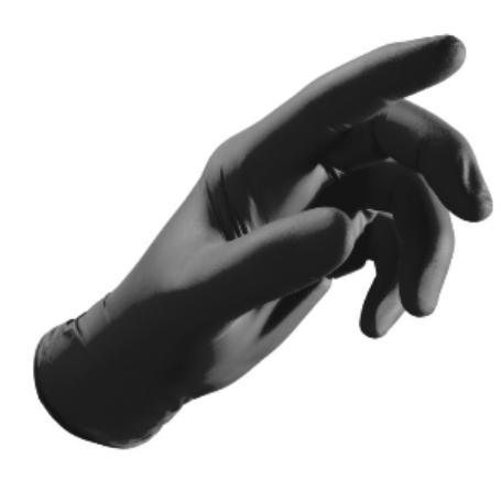 GUANTE NITRILO NEGRO DESECHABLE T-10/XL 100UDS