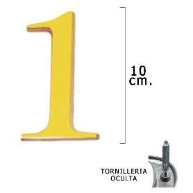 Numero de laton 100mm. 1 blister